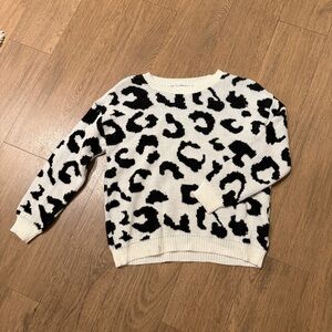 Cotton Emporium Black and White Animal Print Sweater